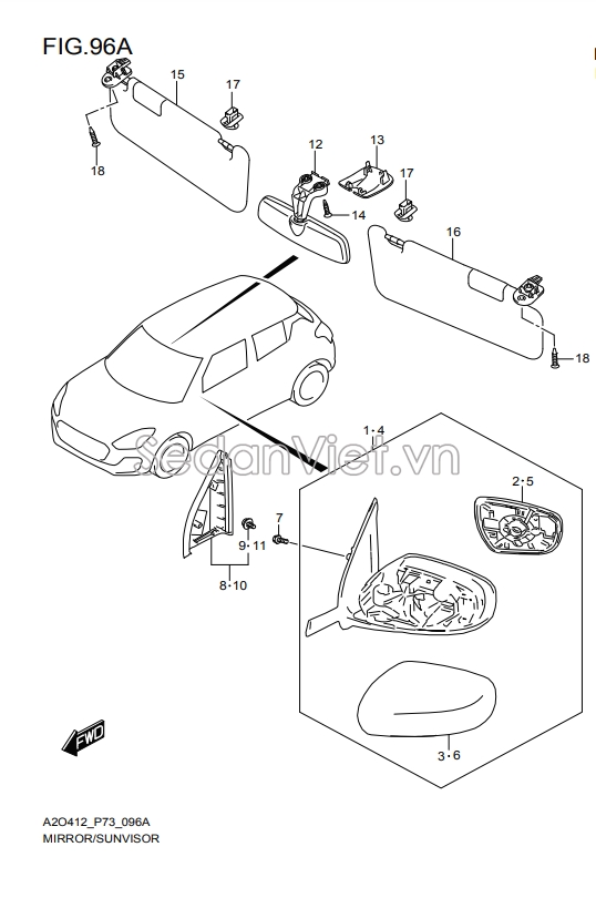 Ốp tam giác chân gương 8479052R005PK