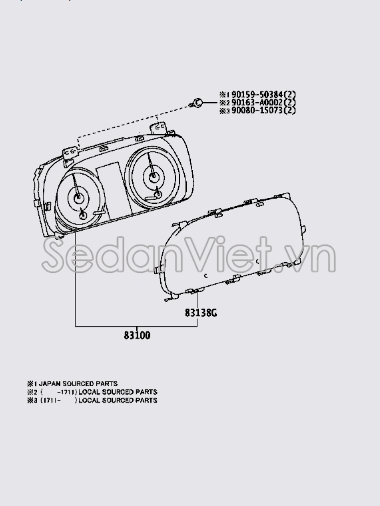 Đồng hồ công tơ mét 8380008570