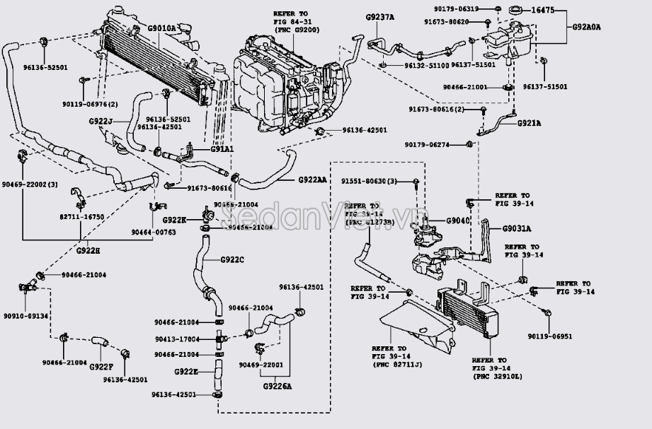 Bình nước làm mát Lexus RX450H 2010-2013