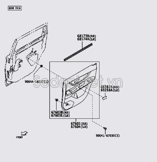 Táp bi cánh cửa 67630BZ740C0