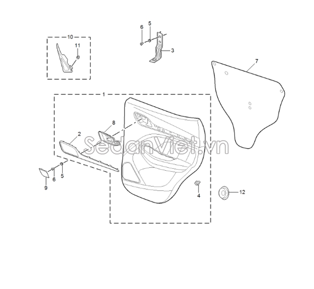 Táp bi cửa sau 10819306ASA