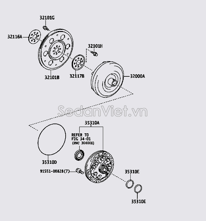 Quả bí hộp số CVT 3200012500