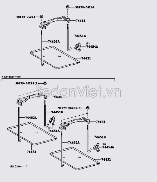 Giá đỡ bình ắc quy Toyota Land Cruiser Prado 2013-2015