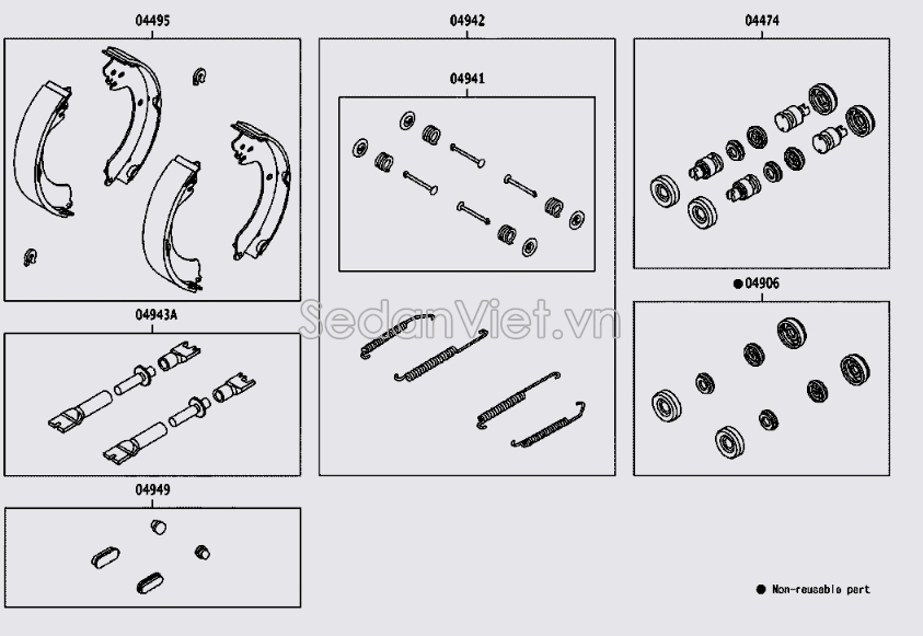 Ruột xylanh phanh sau 04474B1040