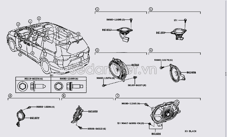 Loa cánh cửa sau 8616008180