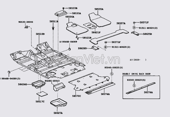 Ốp che cốp hậu 585106B623A1