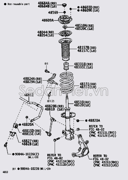 Thanh cân bằng trước 48811BZ280