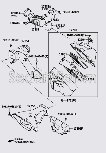 Cảm biến lưu lượng gió 2220437010