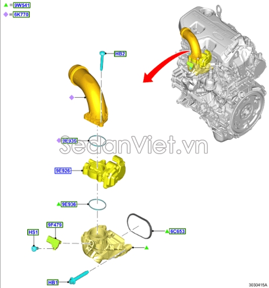 Cụm Bướm ga Ford Everest 2022