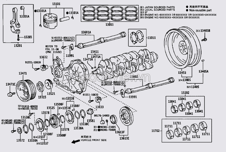 Trục khủy 136010L020