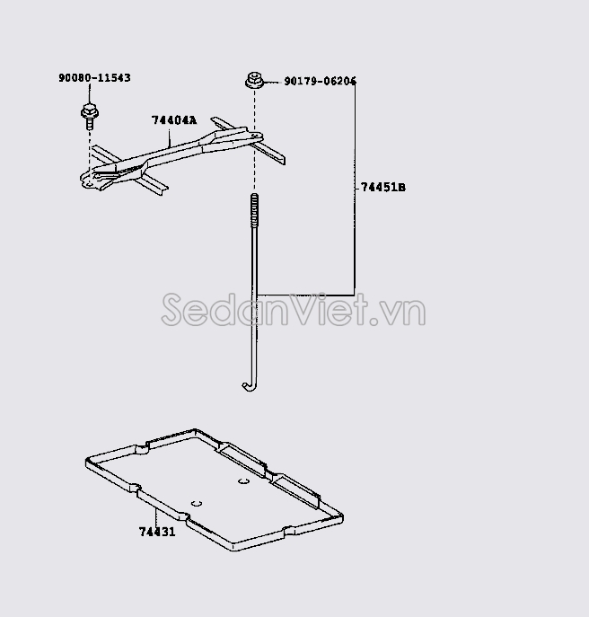 Giá đỡ bình ắc quy 7443108011