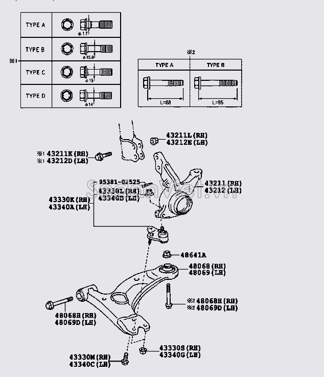 Càng A Toyota Corolla Altis 2008-2010