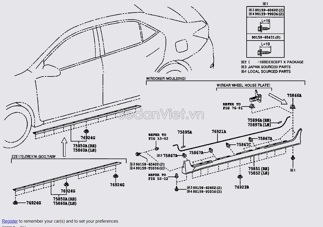 Ốp babule Toyota Corolla Altis 2014