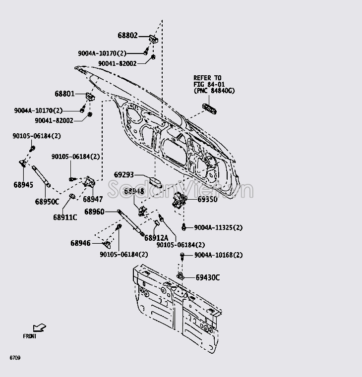 Bản lề cốp hậu 68801BZ130