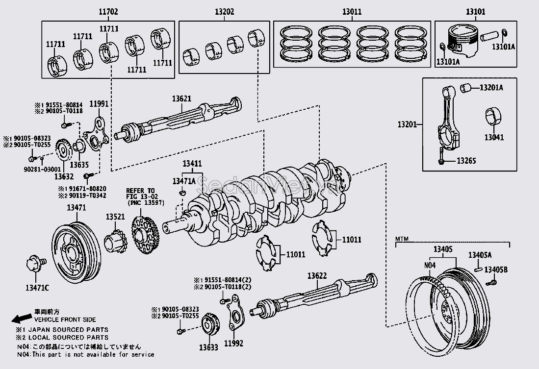 Bạc trục cơ 117010C01102