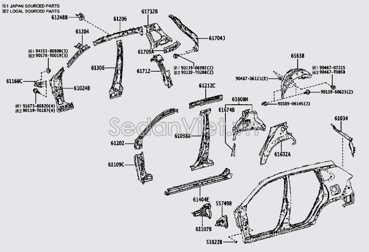 Ụ đỡ giảm xóc 616080A030