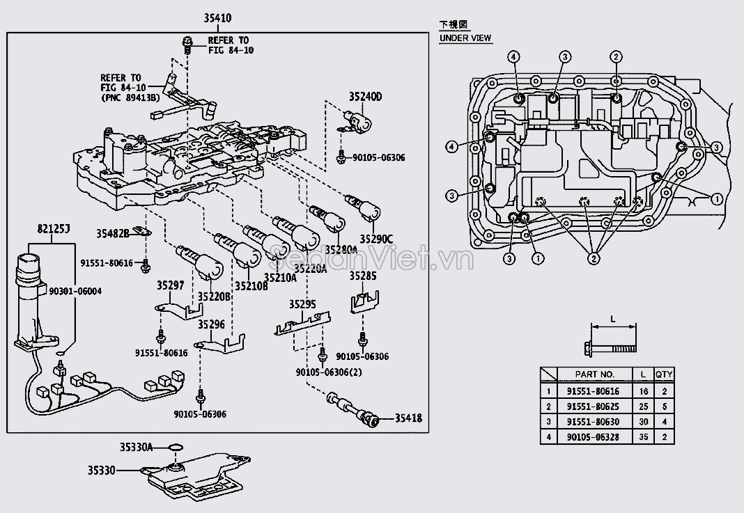 Vỉ van điều khiển mở dầu hộp số tự động 3541033260