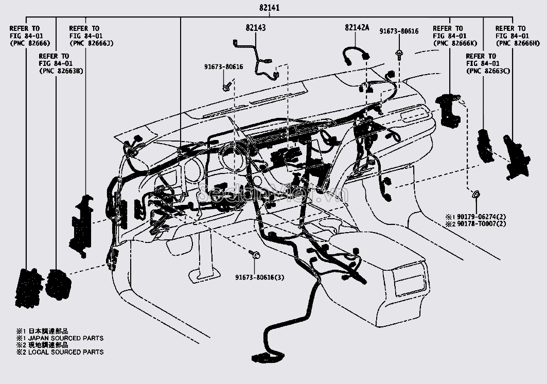 Dây điện khoang táp lô 821450X150