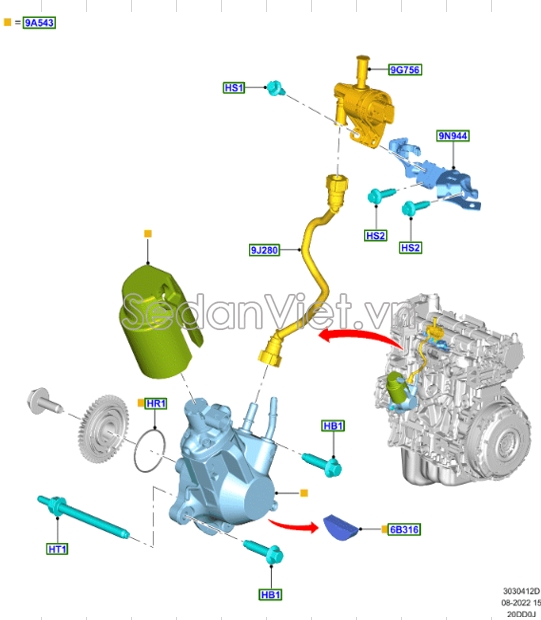 Cảm biến áp suất Ford Everest 2022