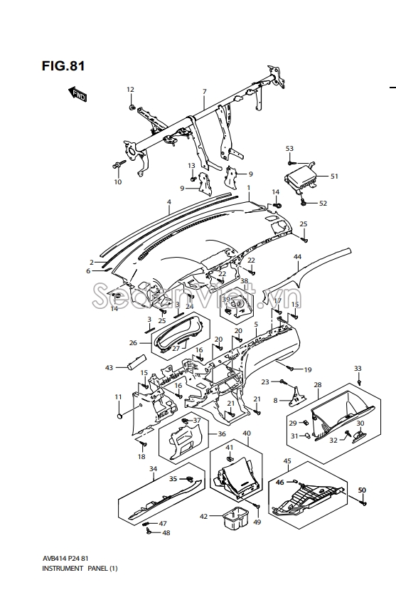 Ốp chân vô lăng 7381178M105PK