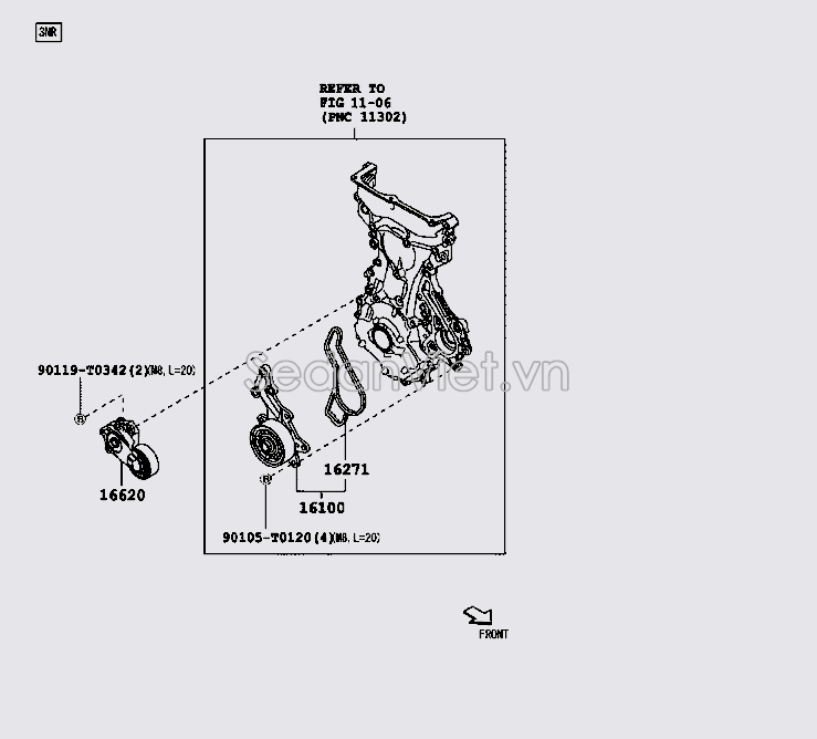 Bơm nước động cơ 16100B9490