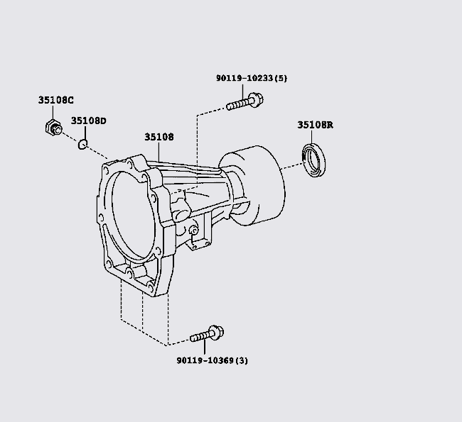 Vỏ đuôi hộp số tự động 3510871030