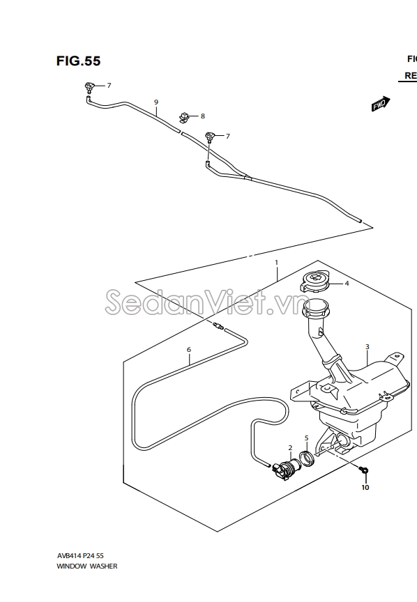 Ống nước rửa kính 3845979P00000