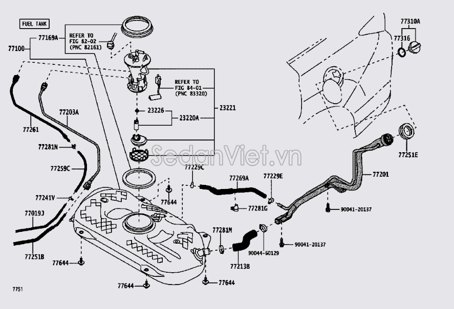 Nhựa khớp nối cổ đổ xăng vào khung xe 77291BZ050