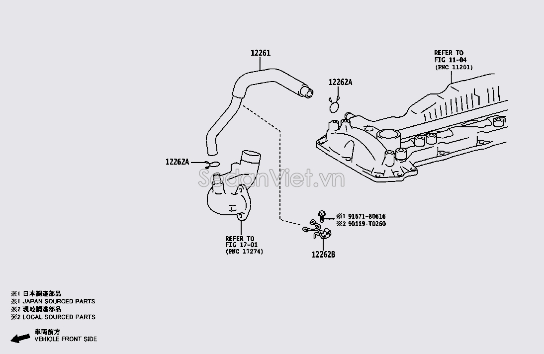 Ống hơi thừa 122610E010