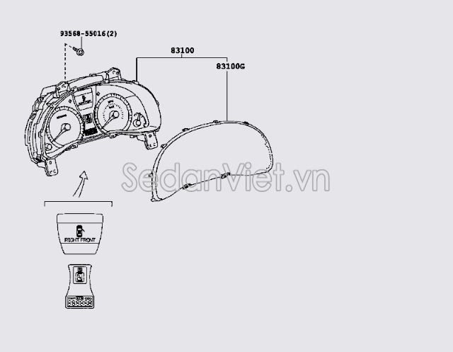 Đồng hồ công tơ mét 8380048C73