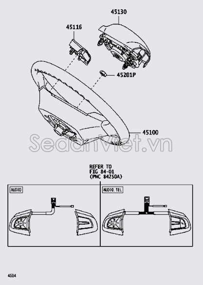 Nhựa ốp phím bấm vô lăng 45116BZ100B1