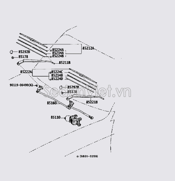 Mô tơ gạt mưa 8511060290