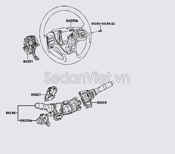 Công tắc phím vô lăng Lexus RX450H 2010-2013