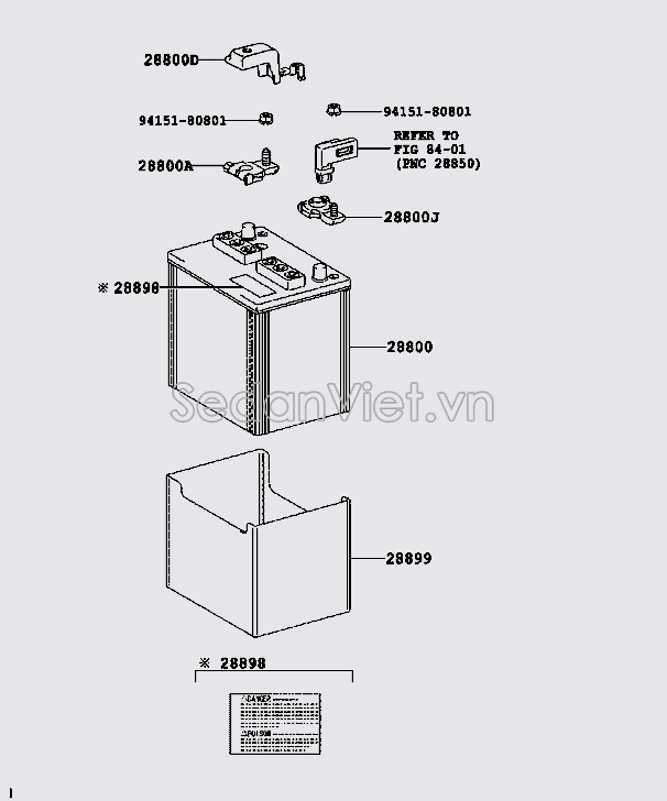 Vỏ bình ắc quy 2889931040