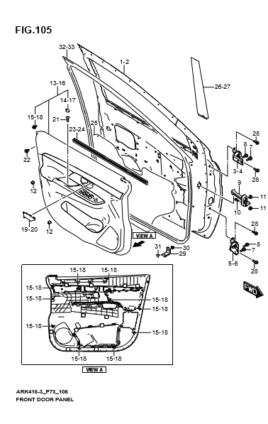 Gioăng cánh cửa 8464173R00000