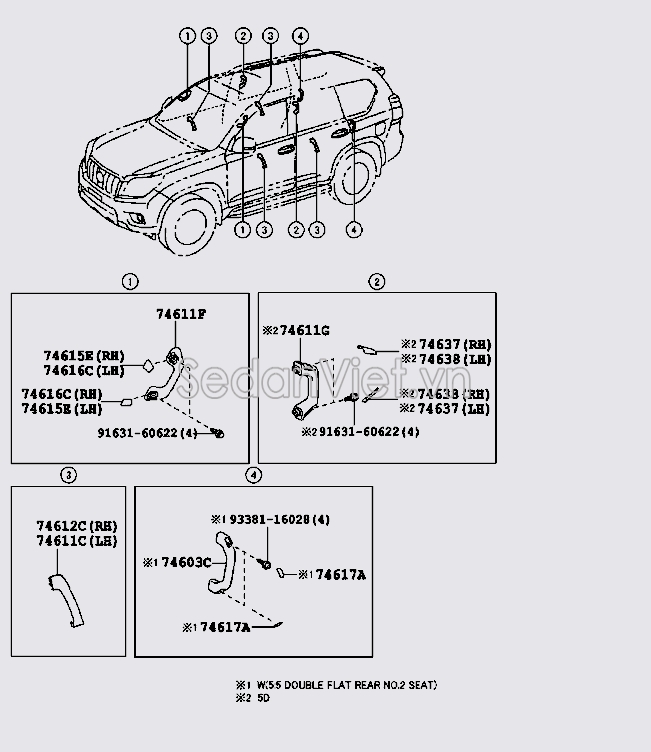 Tay vin trần Toyota Land Cruiser Prado 2013-2015