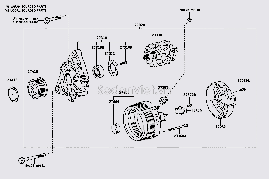 Roto máy phát điện 273300C190