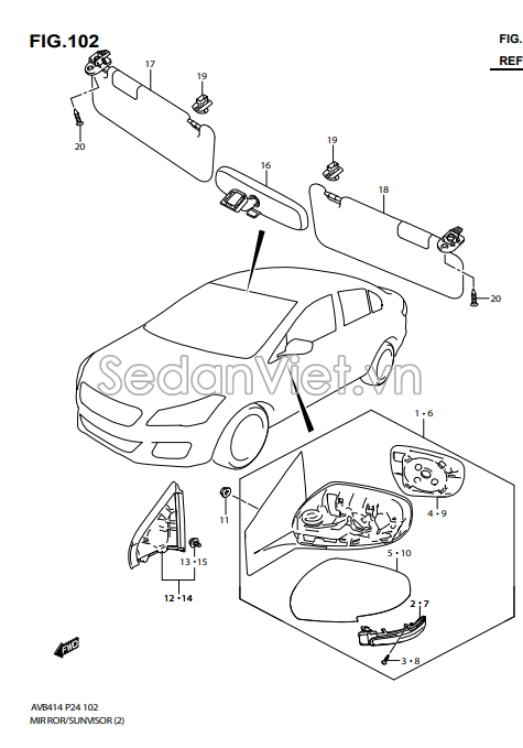 Ốp gương chiếu hậu 8472879P20ZQU