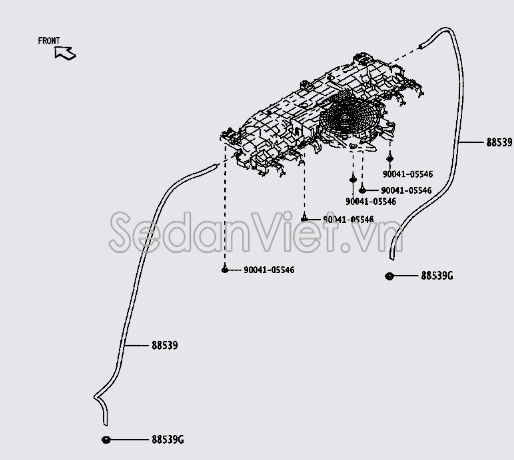 Ống gas giàn lạnh sau 88539BZ470