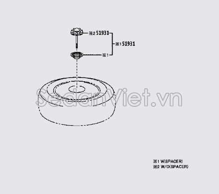 Treo lốp dự phòng 519310A060