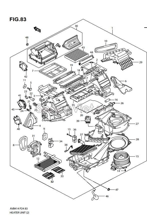 Motor quạt gió điều hòa 7415079PA0000