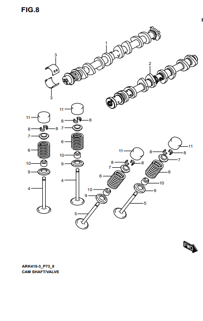 Trục cam xả 1272173R00000