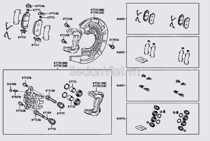 Càng gông phanh trước 4772148150