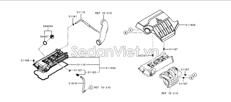 Nắp đổ dầu động cơ 1250A010