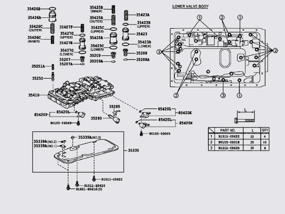 Van mở dầu hộp số tự động 3525050030