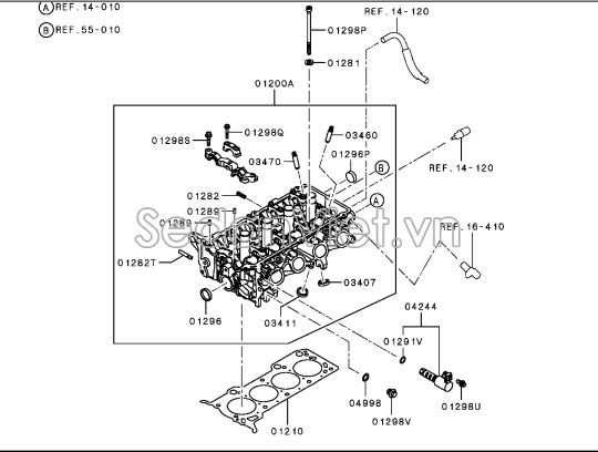 Gioăng mặt máy 11044W100P