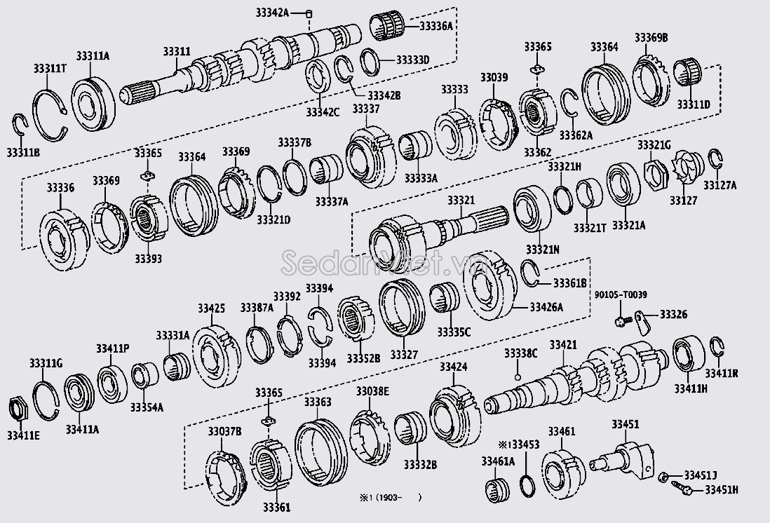 Bi đầu ra hộp số sàn 90366T0074