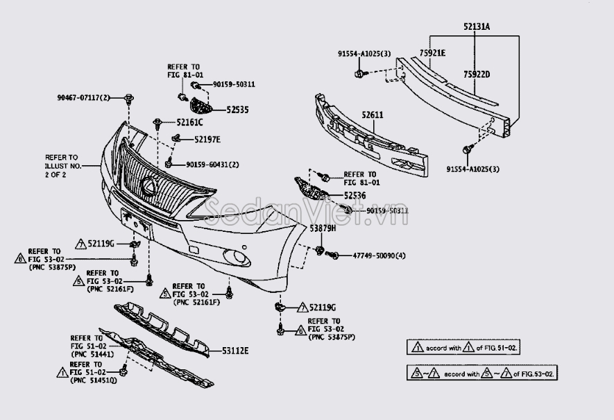 Lưới cản trước Lexus RX450H 2010-2013