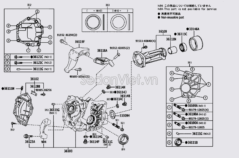 Phớt hộp số phụ 9031138090