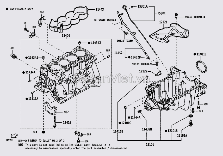 Thân lốc máy 1113247010